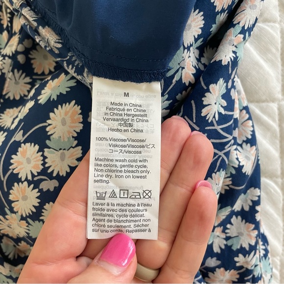 Madewell Huston Floral Wide-Leg Cropped Pants - size medium - Picture 6 of 9